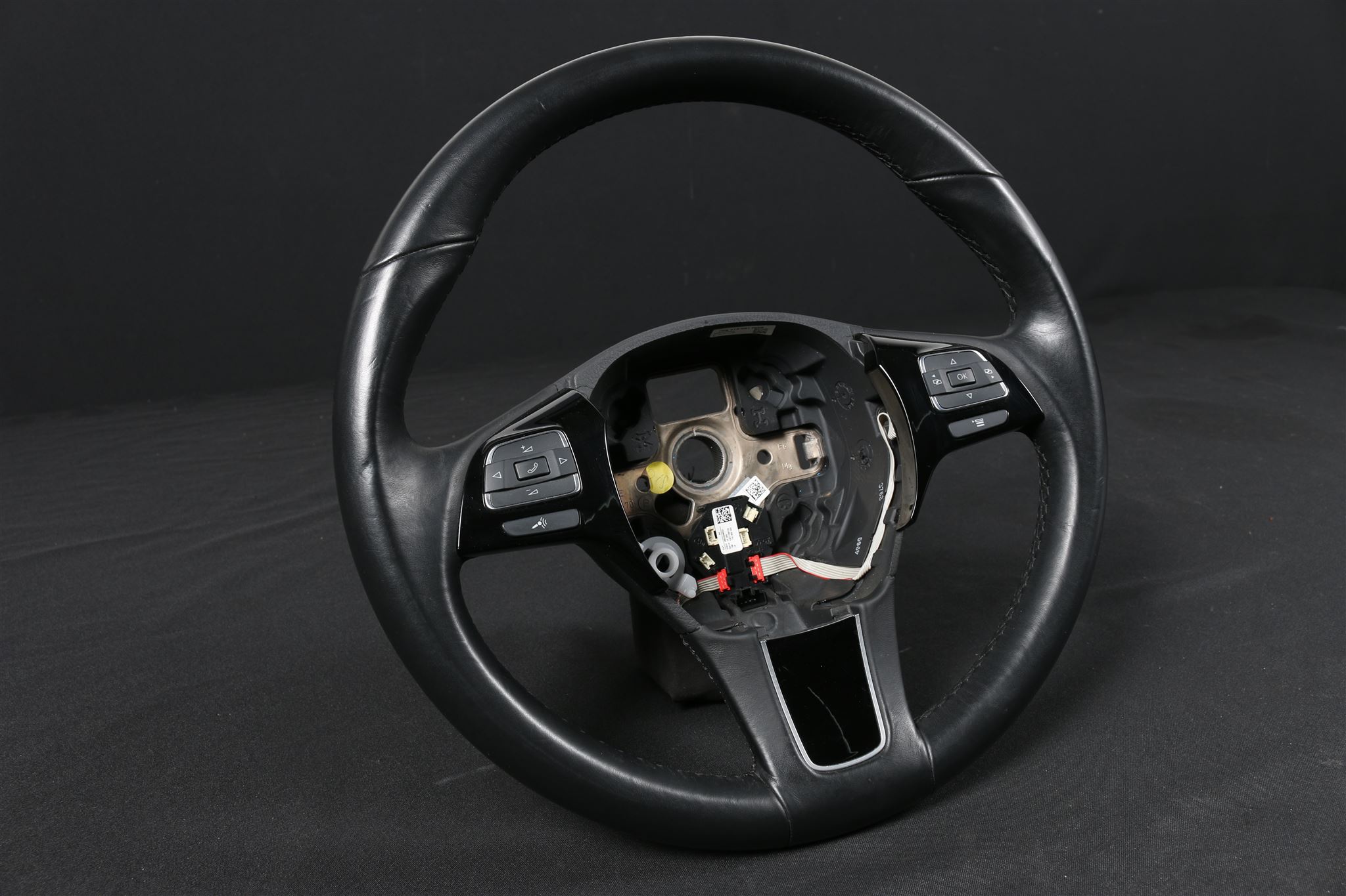 Vw Touareg P Leather Steering Wheel Multi Function Mfl Km Ebay