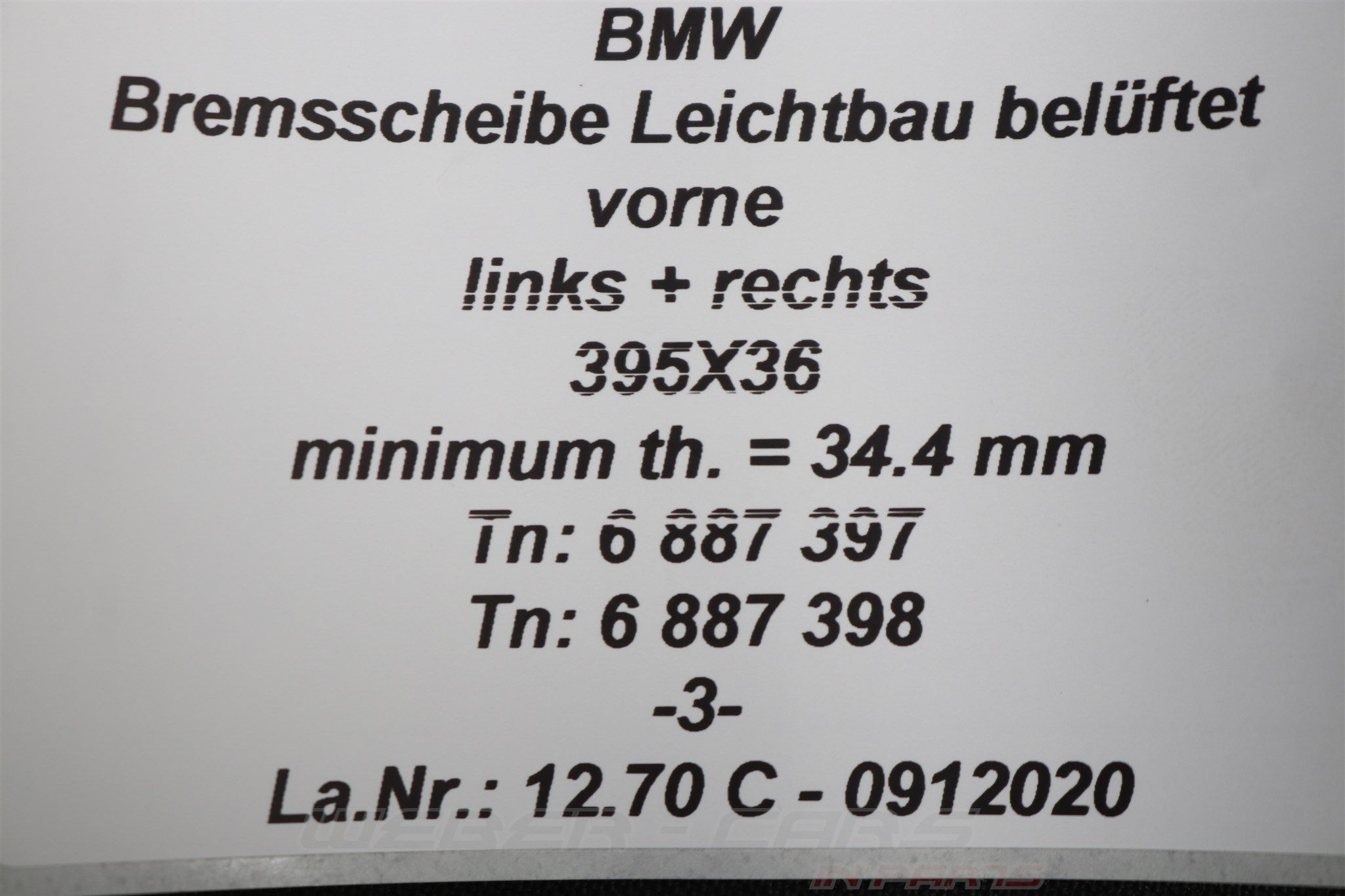 395X36MM 6887397 6887398 Brake Discs Pads Front BMW X5 G05 M 50dX 50iX
